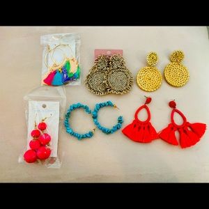 Set of 6 Earrings! Perfect for vacations!